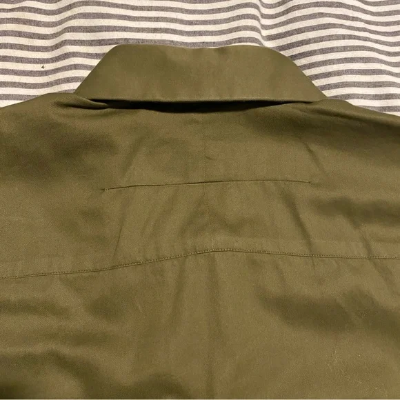 Givenchy Men’s Olive Green Dress Shirt with Metal Details - Picture 4 of 7
